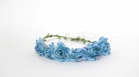 Couronne de fleurs Rose (bleu Turquoise)