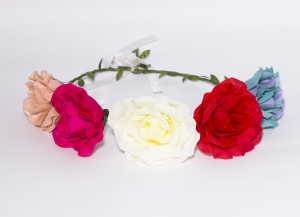 Couronne de fleurs Rose Geante (multicolore)