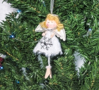 Ange avec flocon de neige argent