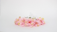 Couronne de fleurs (rose et jaune)