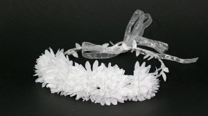 Couronne fleurs Dahalia (blanc)